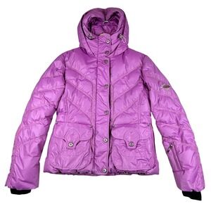 EMMEGI Jacket Womens 10 US Orchid Down Puffer Ski Snowboard Hooded Winter Coat